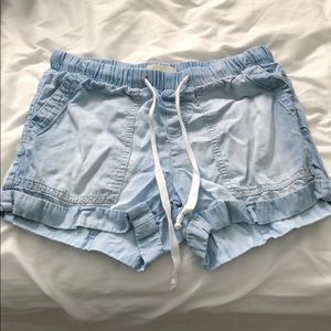 light washed cloth shorts